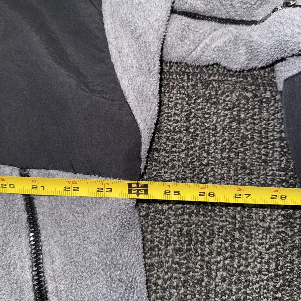 The North Face Jacket Mens X Large Denali Grey Black Polartec Full Zip W Hood